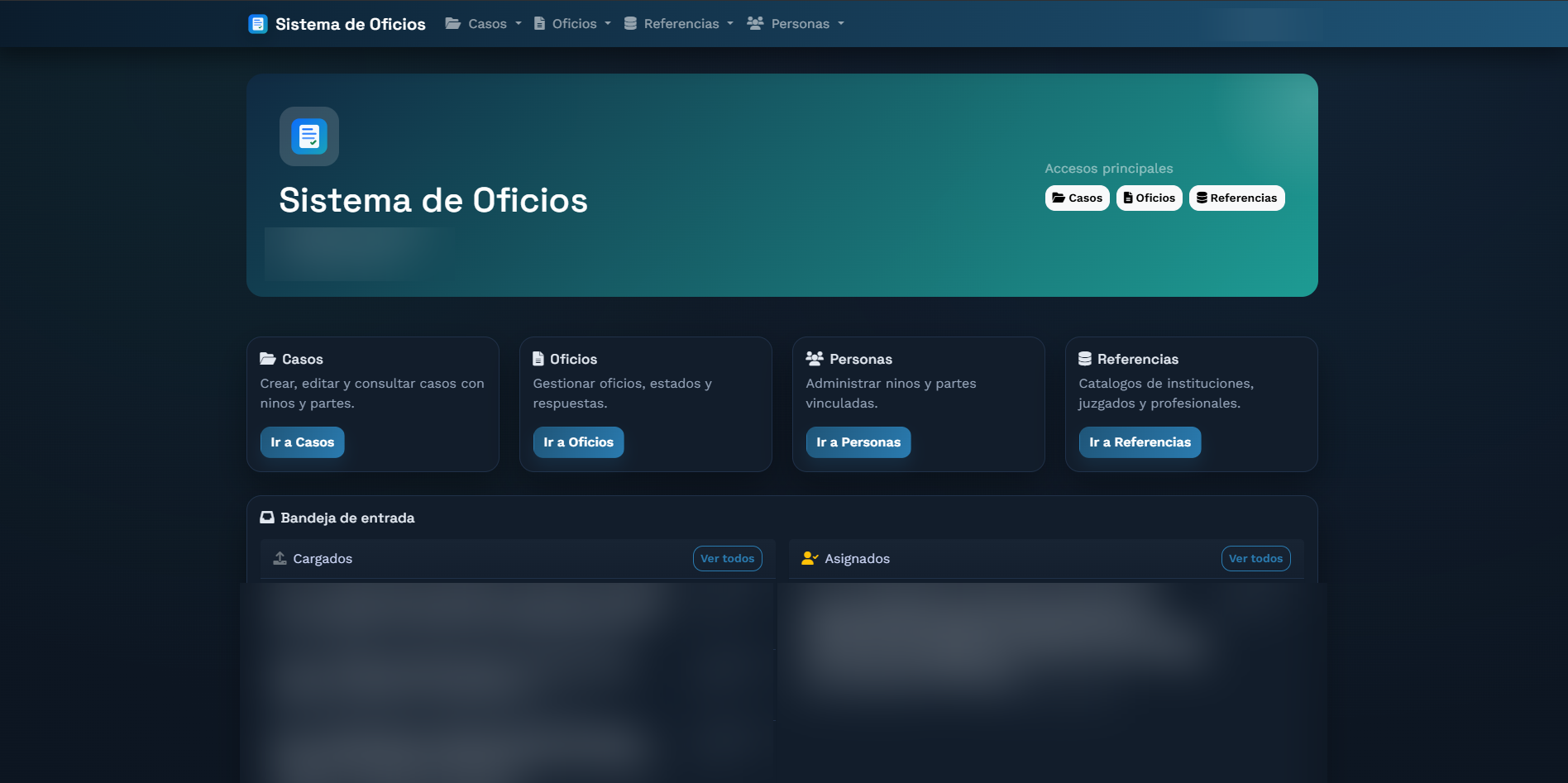 Sistema de Oficios Judiciales