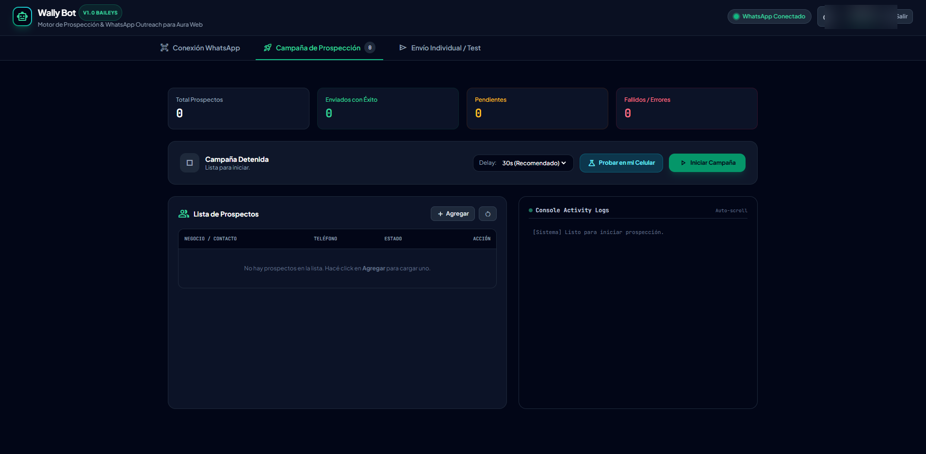 Wally Bot Dashboard
